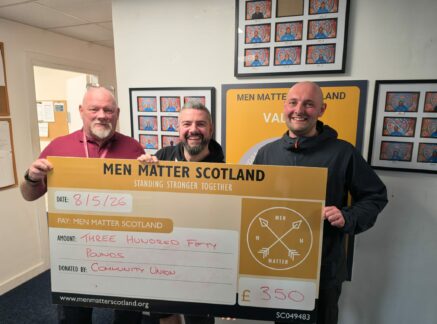 Community donates to suicide prevention charity