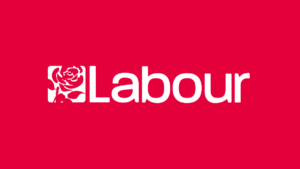 Labour UK's logo on a red background